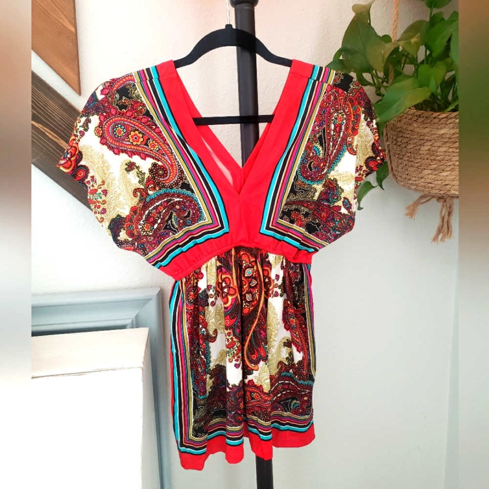 Boho Tunic Top SZ Small